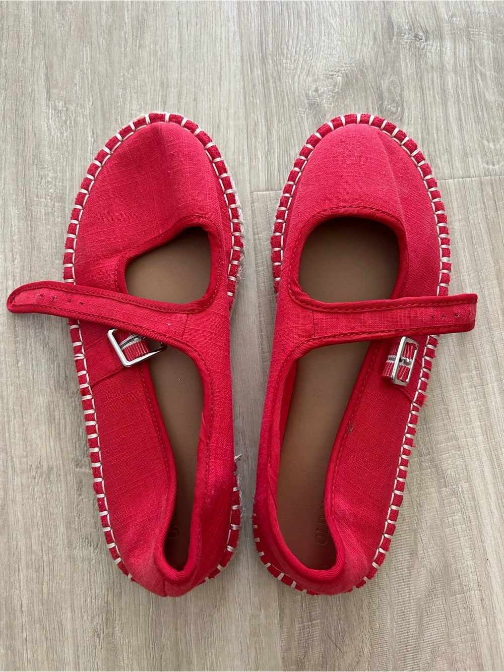 Old Navy Red Canvas Mary Jane Espadrilles